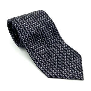 100% Silk Bijoux Terner Black and Gray Geometric Pattern Men’s Tie